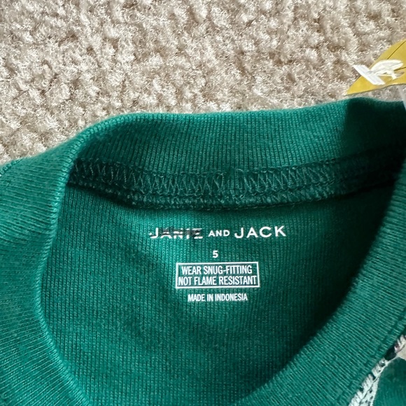 Janie and Jack kids boys toddler Christmas dog print pajamas shirt - Picture 3 of 5